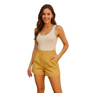 TAILOR THEORY HIGH WAISTED SHORTS
Honey Sand